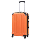 Goplus 3 Pcs Luggage Set Hardside Travel Rolling Suitcase Abs Globalway (Orange)