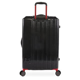 Hurley Swiper Hardside Spinner Check In Luggage 29", Black/Red