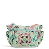 Vera Bradley Iconic On The Go Crossbody, Signature Cotton, Mint Flowers