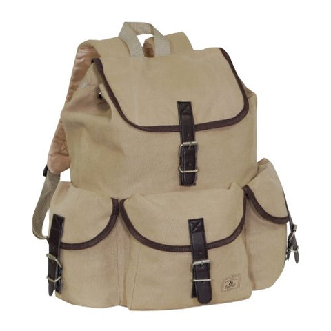 Everest Canvas Rucksack, Khaki, One Size