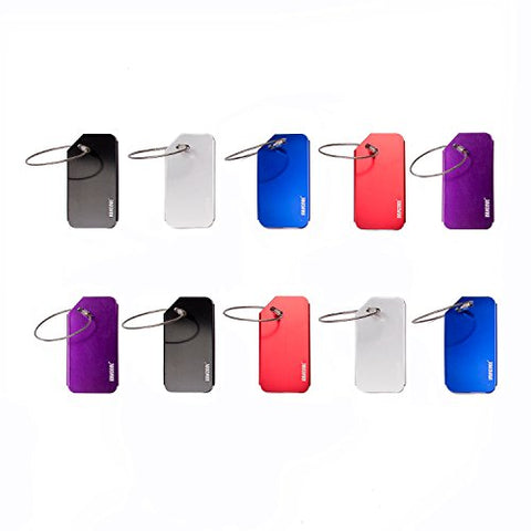 Vancool Metal Travel Luggage Id Tag,Baggage Labels Accessories,10 Pack