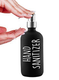16oz Black Glass Bottles w/Stainless Steel Pumps (2-Pack); Black Coated Boston Round; Lotion, Hand Care & Soap Dispensers