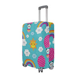 Suitcase Cover Suitcase Ice Cream Rainbow Cloud Emoji Emotion Luggage Cover Travel Case Bag Protector for Kid Girls Luggage Cover Travel Case Bag Protector for Kid Girls 26"-28"(ONLY COVER)