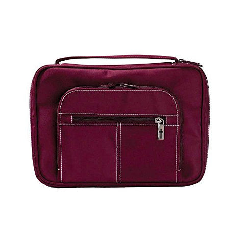 Bible Cover - Microfiber Organizer W/Study Kit-Lrg-Brg