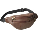 AmeriLeather Leather Fanny Pack (Chocolate Brown)