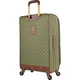Anne Klein 21" Expandable Softside Spinner Carryon Luggage, Olive Quilted