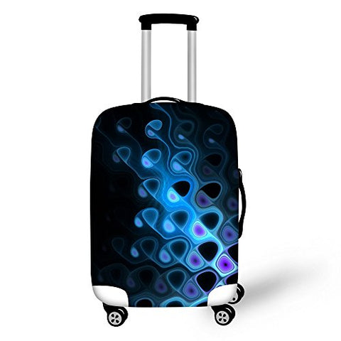 For U Designs 18-22 Inch Small Blue Luxury Spandex Luggage Cover Suitcase Protective Cover For Boys