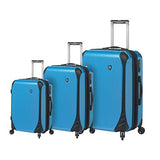 Mia Toro Fibre Di Carbonio Largo Luggage 3 Piece Set, Blue