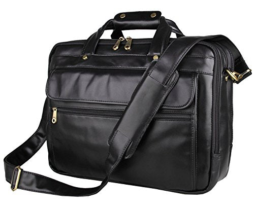 Crossbody Bag, Berchirly Genuine Leather Tote Briefcase Shoulder Laptop Bag