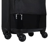 Cloe Carry-On 20 inch Hybrid Luggage with 360º-spinner wheels in Black Color