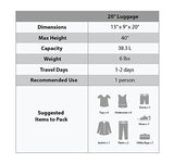 Rockland Luggage 20 Inch Carry On, Black Dot, Medium