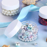 4 Pieces Round Clear Wide-mouth Leak Proof Plastic Container Jars with Lids for Travel Storage Makeup Beauty Products Face Creams Oils Salves Ointments DIY Slime Making or Others (1 oz, White)