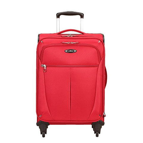 Skyway Luggage Mirage Superlight 20-Inch 4 Wheel Expandable Carry-On, Formula 1 Red, One Size