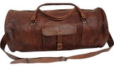 Vintage Crafts Leather 20 Inch Duffel Travel Gymovernight Weekend Leather Bag