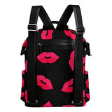Colourlife Red Lips Stylish Casual Shoulder Backpacks Laptop School Bags Travel Multipurpose