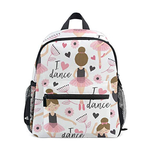 GIOVANIOR Ballerinas Ballet Girl Lightweight Travel School Backpack for Boys Girls Kids