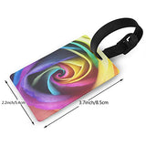 Luggage Tags Rainbow Rose Airplane Name Tag Holder Labels