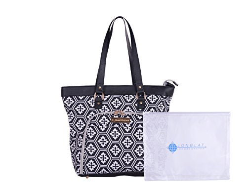 Jenni Chan Adra 2-Piece Set 18" Computer 311 Bag Laptop Tote, Black/White, One Size