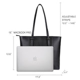 Zysun Laptop Bag,Women Pu Leather Stylish Laptop Tote Briefcase Fit Up To 15.6 In Large Work
