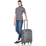 AmazonBasics Expandable Softside Carry-On Spinner Luggage Suitcase With TSA Lock And Wheels - 21 Inch, Grey
