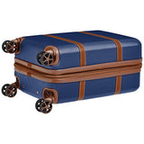 AmazonBasics Vienna Luggage Expandable Suitcase Spinner, 20-Inch Carry-On, Blue