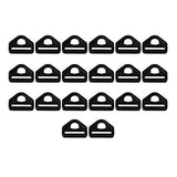 BQLZR Inner Diameter 2cm D-ring Clips Backpack Webbing Strap Slider Buckle Lock for Luggage Handbag