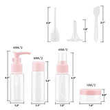 Vitog Travel Bottles Kit, TSA Approved Leak Proof Portable Toiletry Containers Set, Clear BPA Free PET Cosmetic Containers for Lotion, Shampoo, Cream, Soap, Set of 11