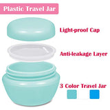 Selizo Travel Bottles Containers Silicone and Plastic Cream Jars with TSA Approved Toiletry Case for Toiletries Cosmetic Makeup Body Hand Cream Lotion Shampoo