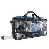 Ecko Unltd. Men's United 32" Large Rolling Duffel Bag, Grey Camo/Blue, One Size