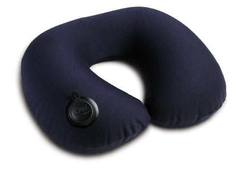 Lewis N. Clark On Air Adjustable And Inflatable Neck Pillow Perfect For Travel, Blue