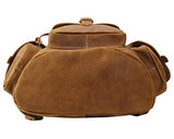 Polare Thick Genuine Leather Backpack Vintage College Laptop Bag