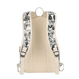 ABage Girl's School Backpack Set 3-Piece Canvas Bookbags Travel Laptop Backpacks, Black