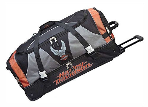 Harley-Davidson 32 Inch XL Super Organized Duffel, Wheeled Bag 99632-RUST/BLK