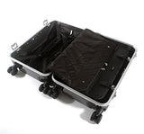 Zero Halliburton Carbon Fiber Carry-On 4-Wheel Spinner Travel Case (One Size, Black)