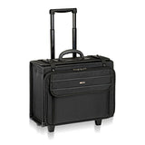 Solo Rolling Laptop Catalog Case- W/Hanging File, Pilot bag in Black