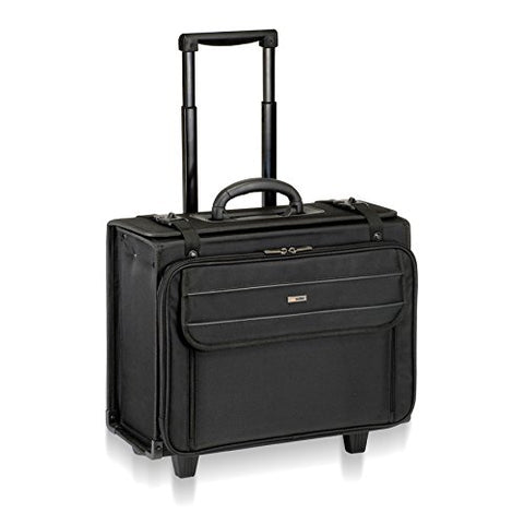 Solo Rolling Laptop Catalog Case- W/Hanging File, Pilot bag in Black