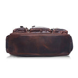 Uniwalker Vintage Genuine Leather Overnight Travel Duffel Bags Tote Handbag (Red Chocolate)