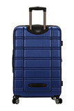 Rockland Melbourne Hardside Expandable Spinner Wheel Luggage, Blue, Checked-Large 28-Inch