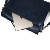 ECOSUSI Men's Briefcase PU Leather Shoulder Satchel Computer Bag with Back Pocket fits 15.6 inch