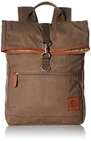 Buxton Men'S Expedition Ii Huntington Gear Fold-Over Canvas Backpack, Olive