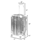 Goplus 20" ABS Carry On Luggage Expandable Hardside Travel Bag Trolley Rolling Suitcase GLOBALWAY (Purple)