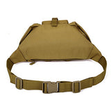 Tactical Waist Pack Bag Military Fanny Packs Waterproof Hip Belt Bag Pouch for Hiking (Brown)