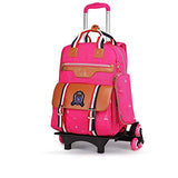 Boy Girl Wheeled Backpacks School Travel Removable Waterproof Rolling Backpack Primary Students