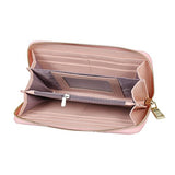 Damara Womens Multi-Layer Travelling Wallet With Detachable Wristlet,Rose