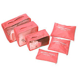 Unitravel 6 Set Packing Cubes Travel Luggage Organizer Compression Storage Bag