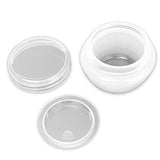 Beauticom 36 Pieces 30G/30ML (1 Oz) White Frosted Container Jars with Inner Liner for Makeup, Creams, Cosmetic Beauty Product Samples - BPA Free