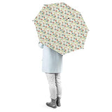 Compact Folding Travel Umbrella Windproof Waterproof,Floral,8 Ribs Finest Windproof Umbrella with