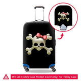 Crazytravel Skull Print Waterproof Spandex Protect Covers For Adult Kids Travel Suitcase 18-30Inch