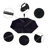 InterestPrint Funny Unicorns,Donuts Rainbow Windproof Auto Open And Close Foldable Umbrella,