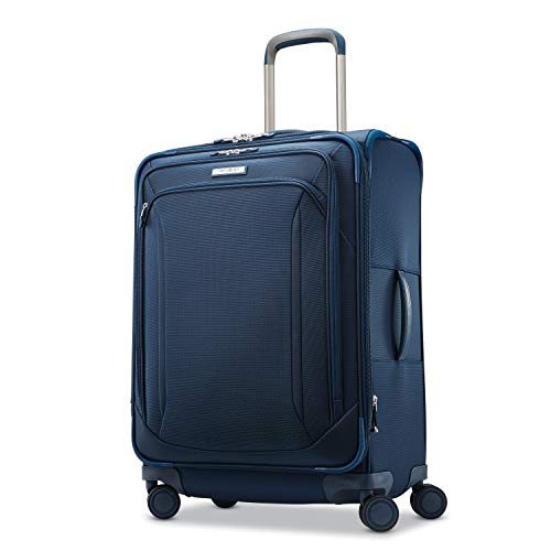 Samsonite Lineate Expandable Softside Checked Luggage with Spinner Wheels, 25 Inch, Evening Teal